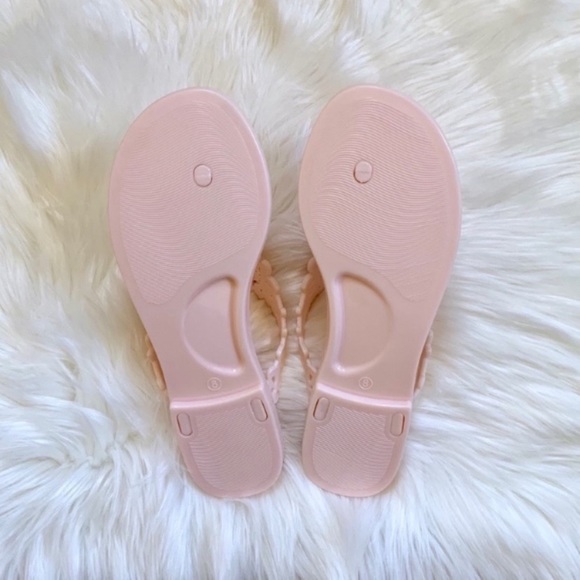 Badgley Mischka Light Pink Bali Jelly Flip Flops - Picture 5 of 8